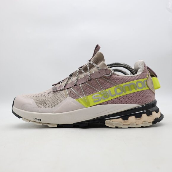 Salomon XA CoverAsh Men's 9 Women's 10 Trail Running Hiking Grey Lime Green - Picture 4 of 10